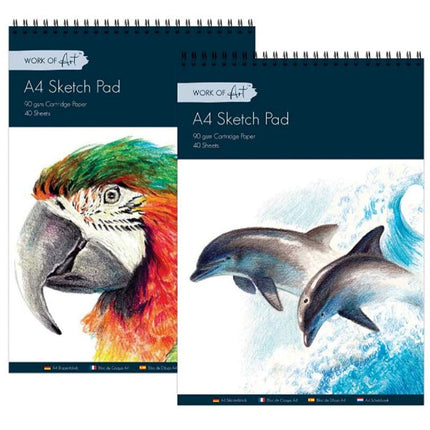 A4 Sketch Pad - Assorted 40 Sheets