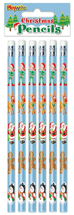 Christmas Pencils - 6 Pack