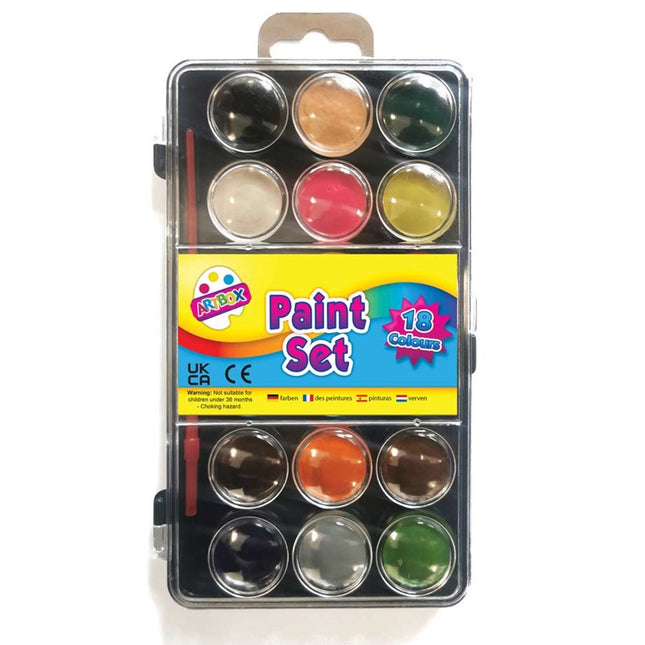 Paint Box Paint Brush - 18 Colours