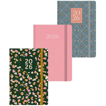 A6 Week To View Premium Designer 2026 Diary - Assorted