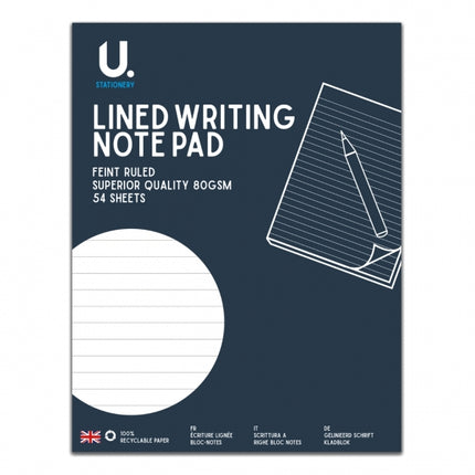 60 Sheet Lined Writing Pad