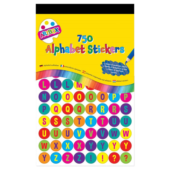 750+ Multi-Coloured Alphabet Stickers