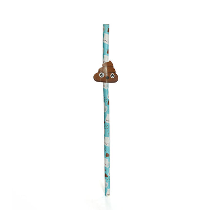 Emoji Poo Paper Straws - 20 Pack