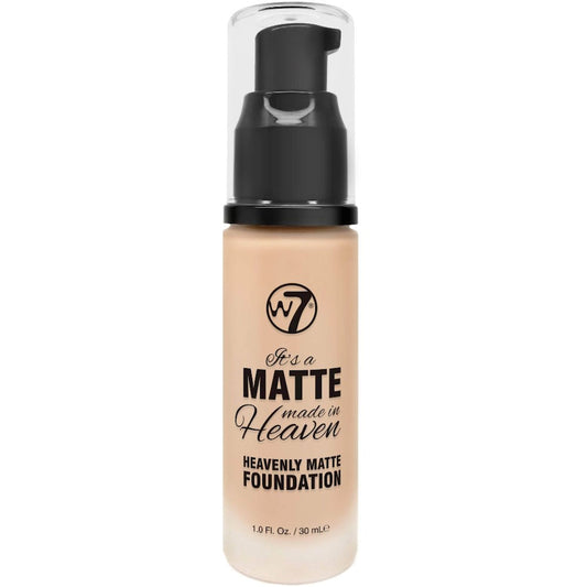 W7 Cosmetics Matte Made In Heaven No Shine Liquid Foundation - Fresh Beige