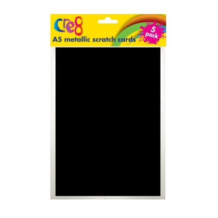 5 Metallic A5 Scratch Card Sheets & Pen