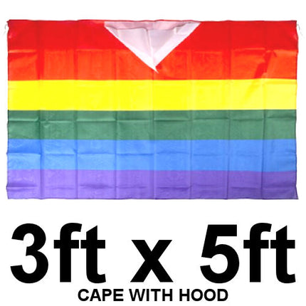 Rainbow Pride Cape With Hood - 90cm x 150cm