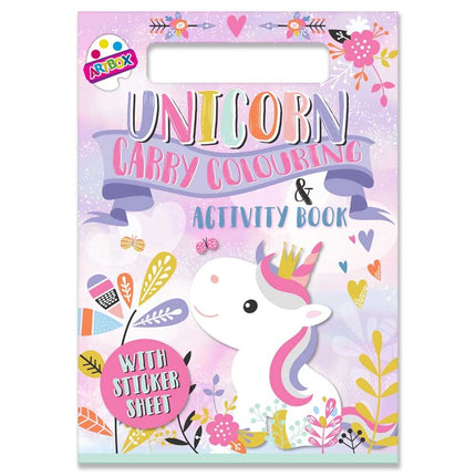 A4 Unicorns Carry Colouring Set