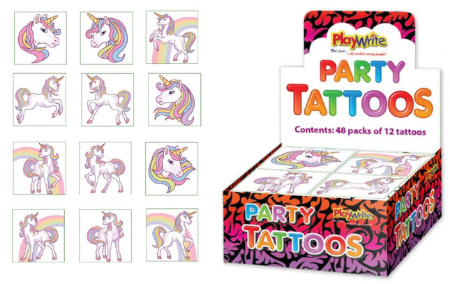 Unicorn Tattoos - 12 Pack