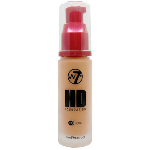 W7 Cosmetics HD Foundation Tan - Liquid Pump Face Buildable Smooth Application