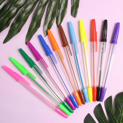 12 Multi-Coloured Ballpoint Pens