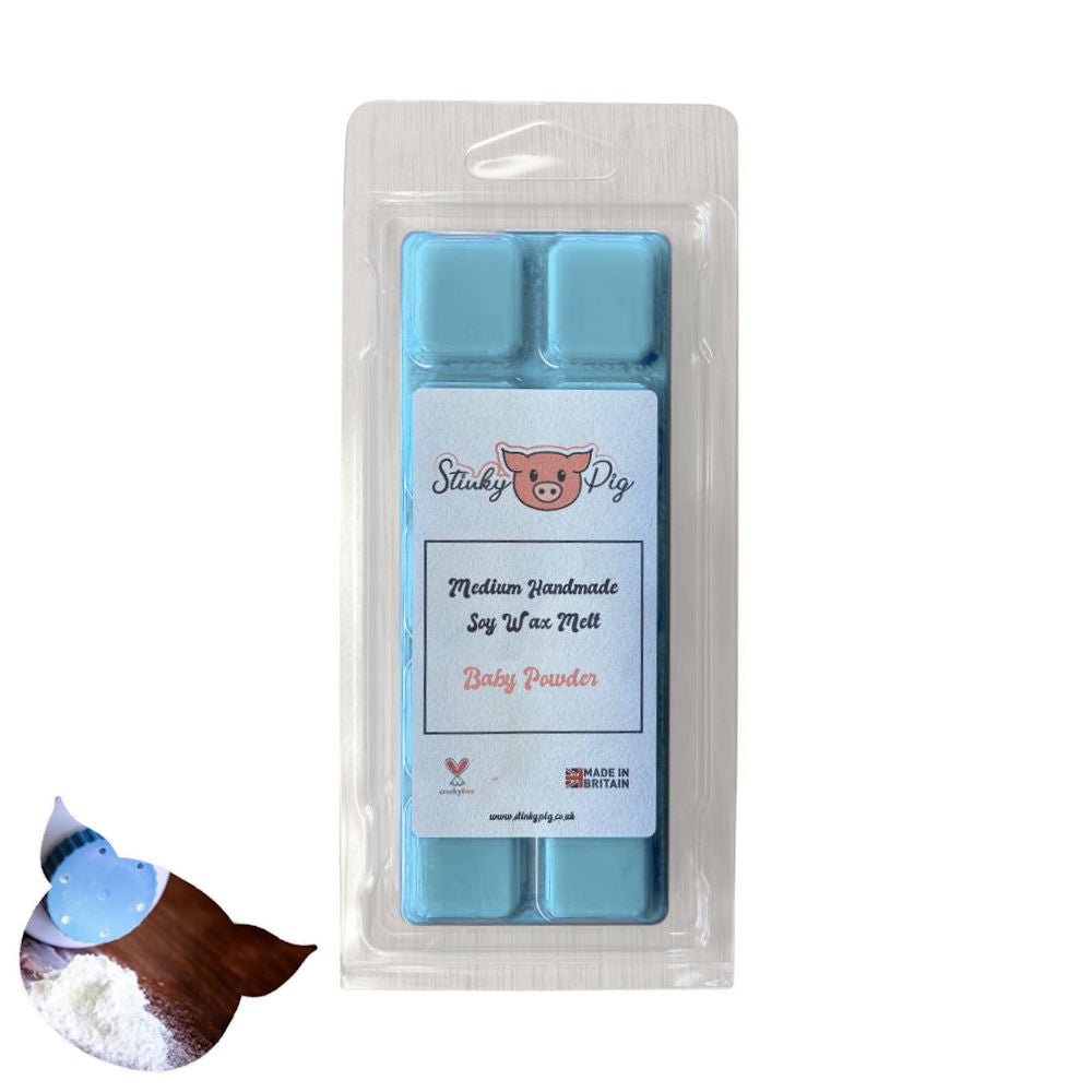 Stinky Pig Highly Scented Soy Wax Melt Clam - 50g Baby Powder