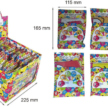 Emoji Face Self-Inflating Handheld Balloons - 6 Pack