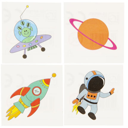 288 Temporary Space Tattoos