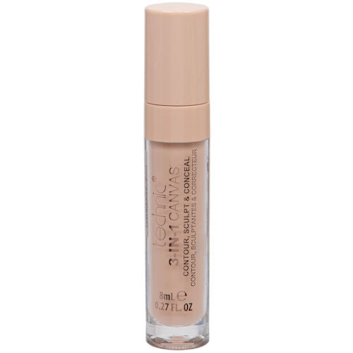 Technic Cosmetics 3-in-1 Canvas Full Coverage Concealer Ivory - Makeup Beauty Full Coverage Concealer