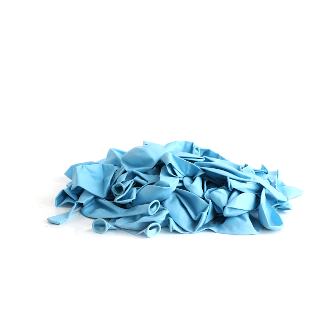 Pearlised Baby Blue 7" Latex Balloons – 100 Pack