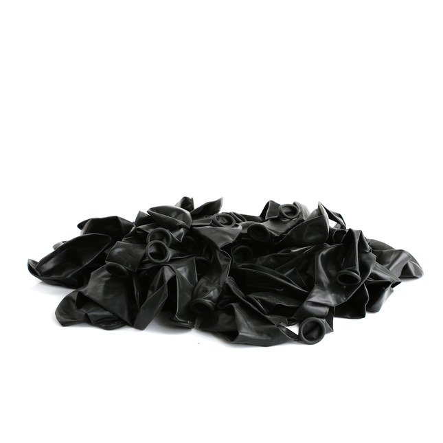 Pearlised Black 7" Latex Balloons – 100 Pack