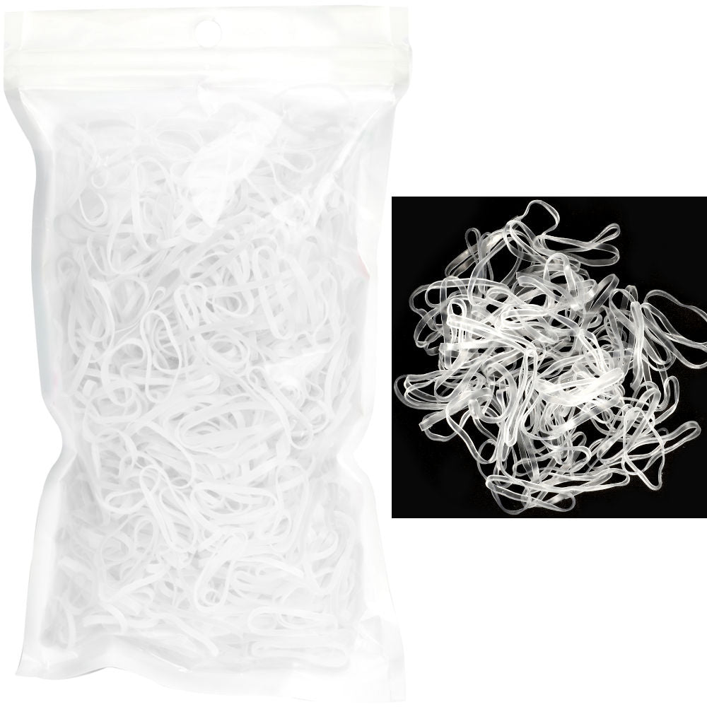 Clear Elastic Bands - 1000 Pack