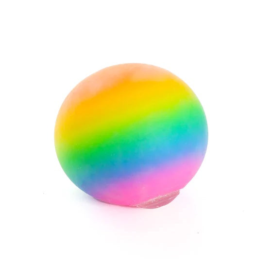 Rainbow Relief Ball – Squeezable Sensory Toy Bead Filling Fun Stress Reliever Anxiety