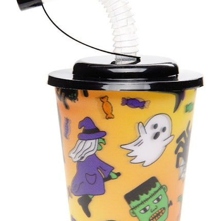 Halloween Reusable Plastic 3D Cup & Straw - Single