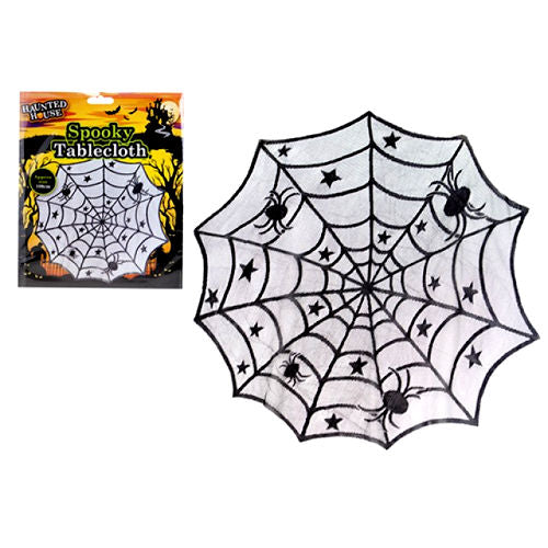 Halloween Spider's Web Round Tablecloth - 100cm
