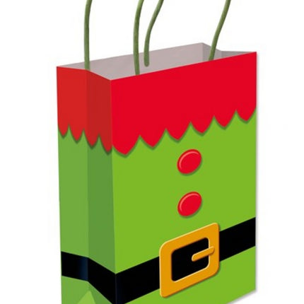 Elf Tunic Paper Handle Bags - 6 Pack