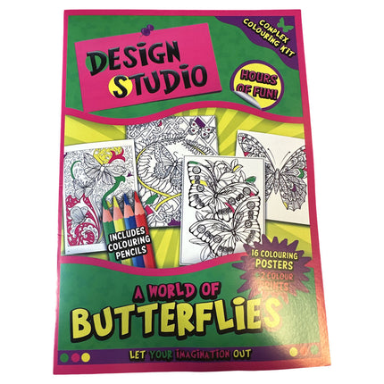 Design Studio Complex Colouring Kit - Butterflies