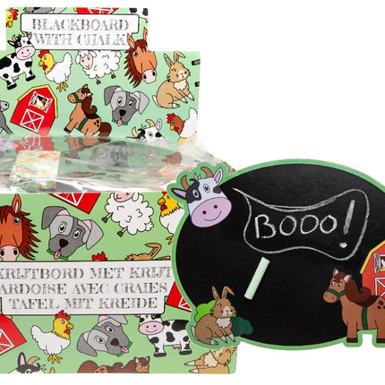 Farm Animal Blackboard & Chalk