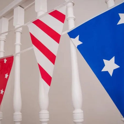 JA003 Stars & Stripes 10m Triangle Bunting