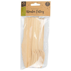 Eco Wooden Cutlery - 18 Pack