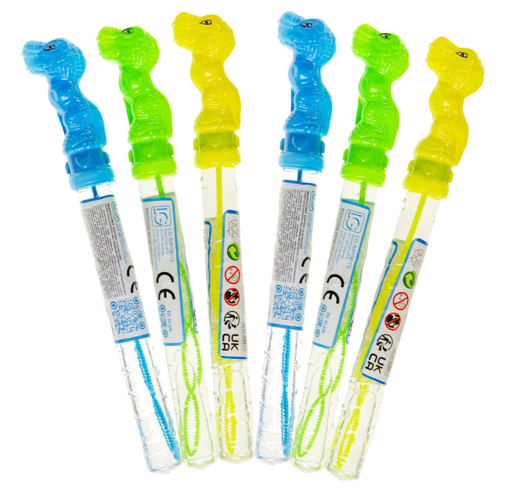 6 Dinosaur Bubble Wand Swords