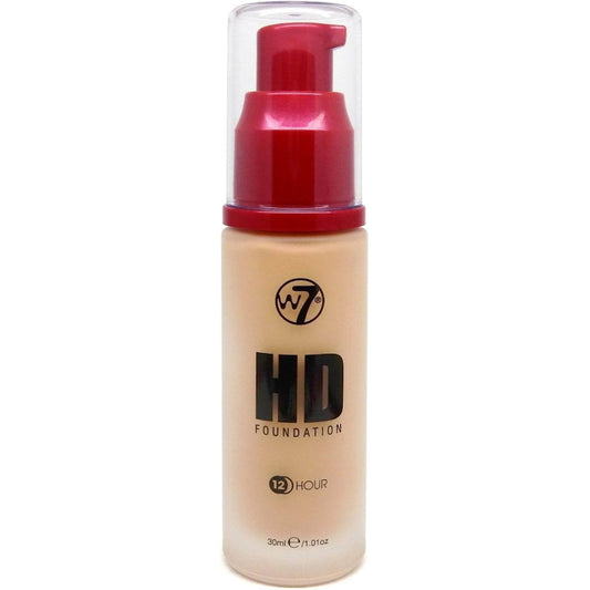 W7 Cosmetics HD Liquid Pump Face Foundation - Sand Beige