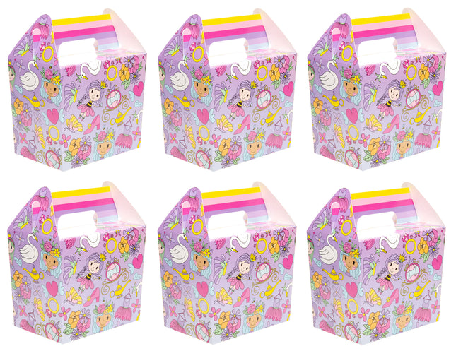 Princess Party Food Lunch Boxes - 6 Pack