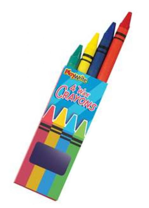 4 Mini Coloured Wax Crayons