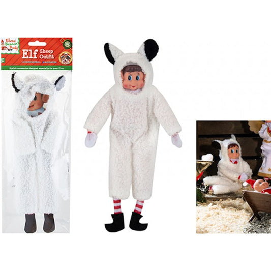 Sheep Outfit For Elf - White Christmas Nativity Naughty Elves Christmas Pranks