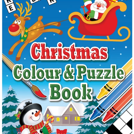 Christmas Colour & Puzzle Books - 6 Pack