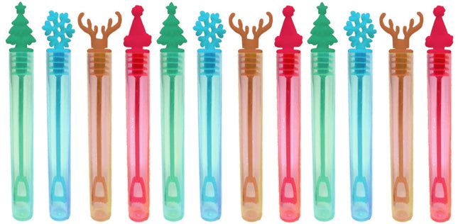 Christmas Bubble Tubes - 12 Pack