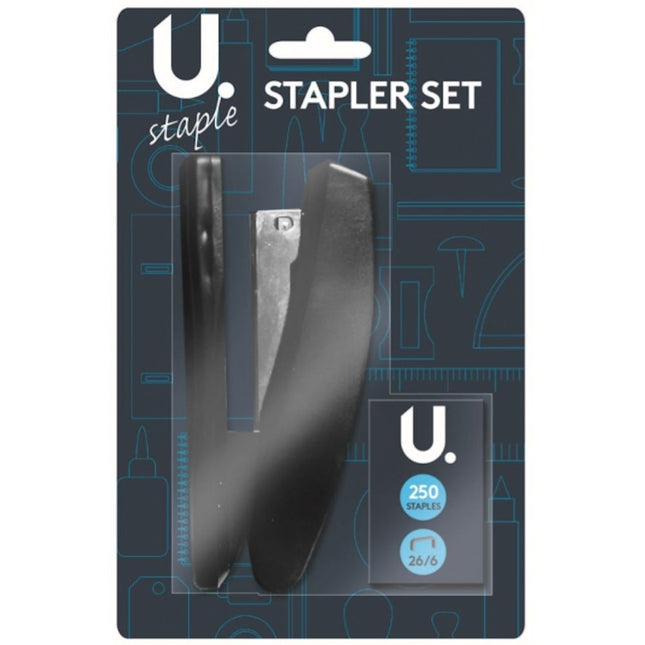 Stapler Set With 250 Staples - 26/6 Size