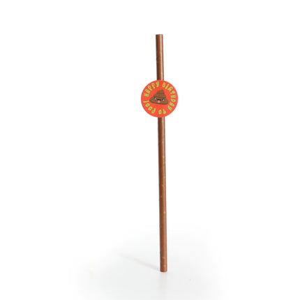 Emoji Poo Paper Straws - 20 Pack