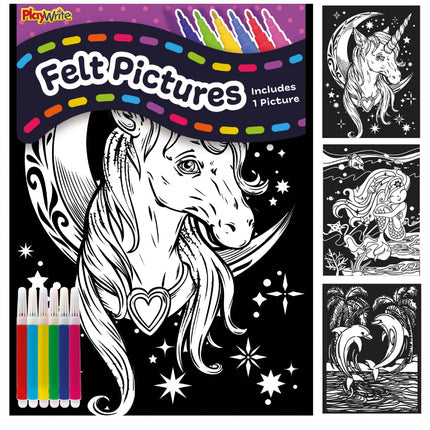 Felt Art Picture Colouring Set