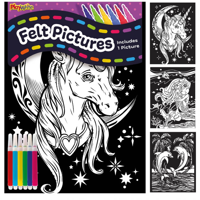 Felt Art Picture Colouring Set