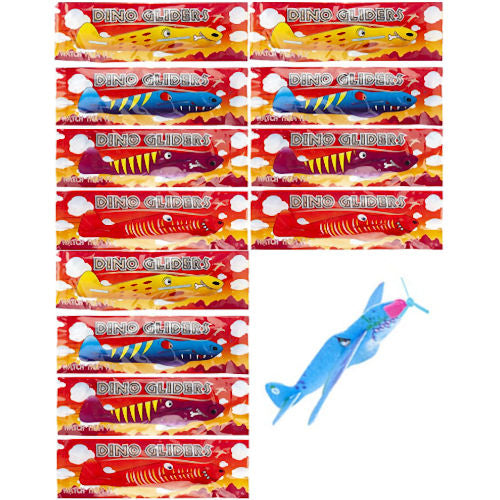 12 Dinosaur Polystyrene Plane Gliders - Flying Toys Fun Party Bag Fillers Kids