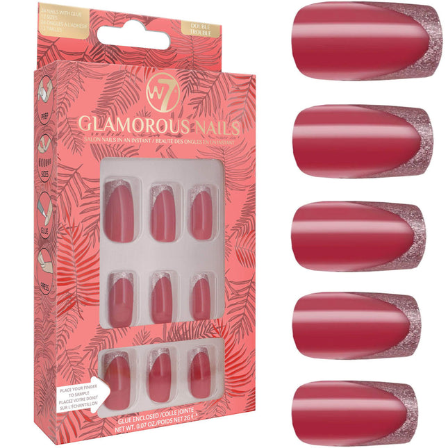W7 Cosmetics Glamorous False Nails - Double Trouble