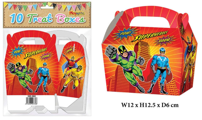 Super Hero Treat Boxes - 10 Pack