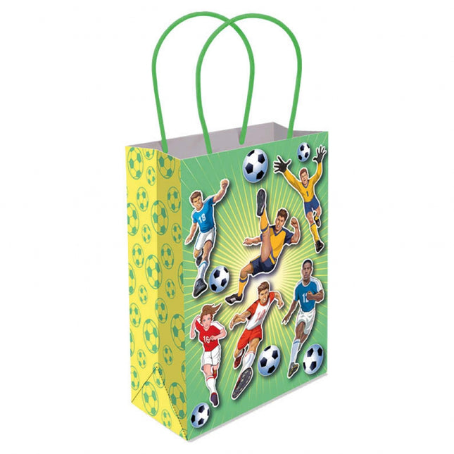 Football Paper Handle Bags - 6 Pack