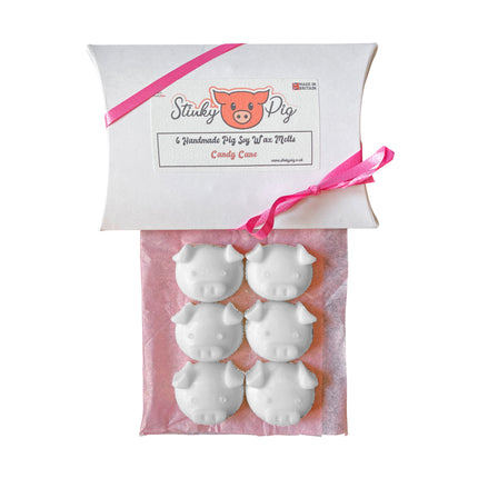6 Pack Wax Melt Pigs - Candy Cane