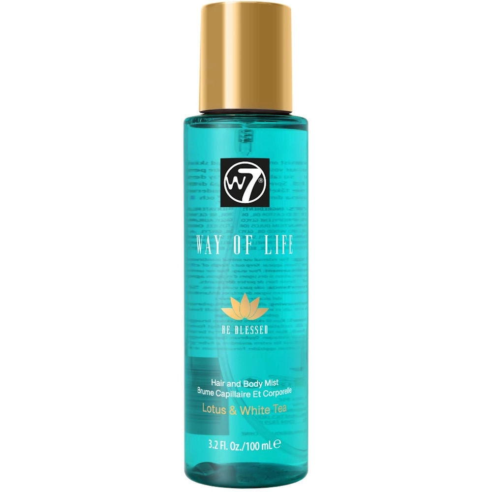 W7 Cosmetics Way Of Life Spray Lotus & White Tea - Hair & Body Mist Face Freshen Scented