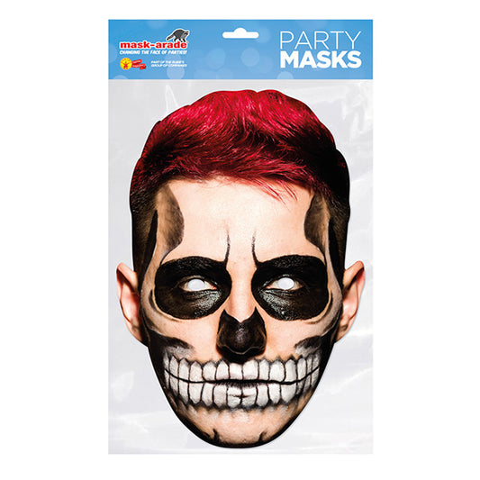 Day Of The Dead Party Mask – Full Face Cardboard Mask Eye Cut-Outs Parties