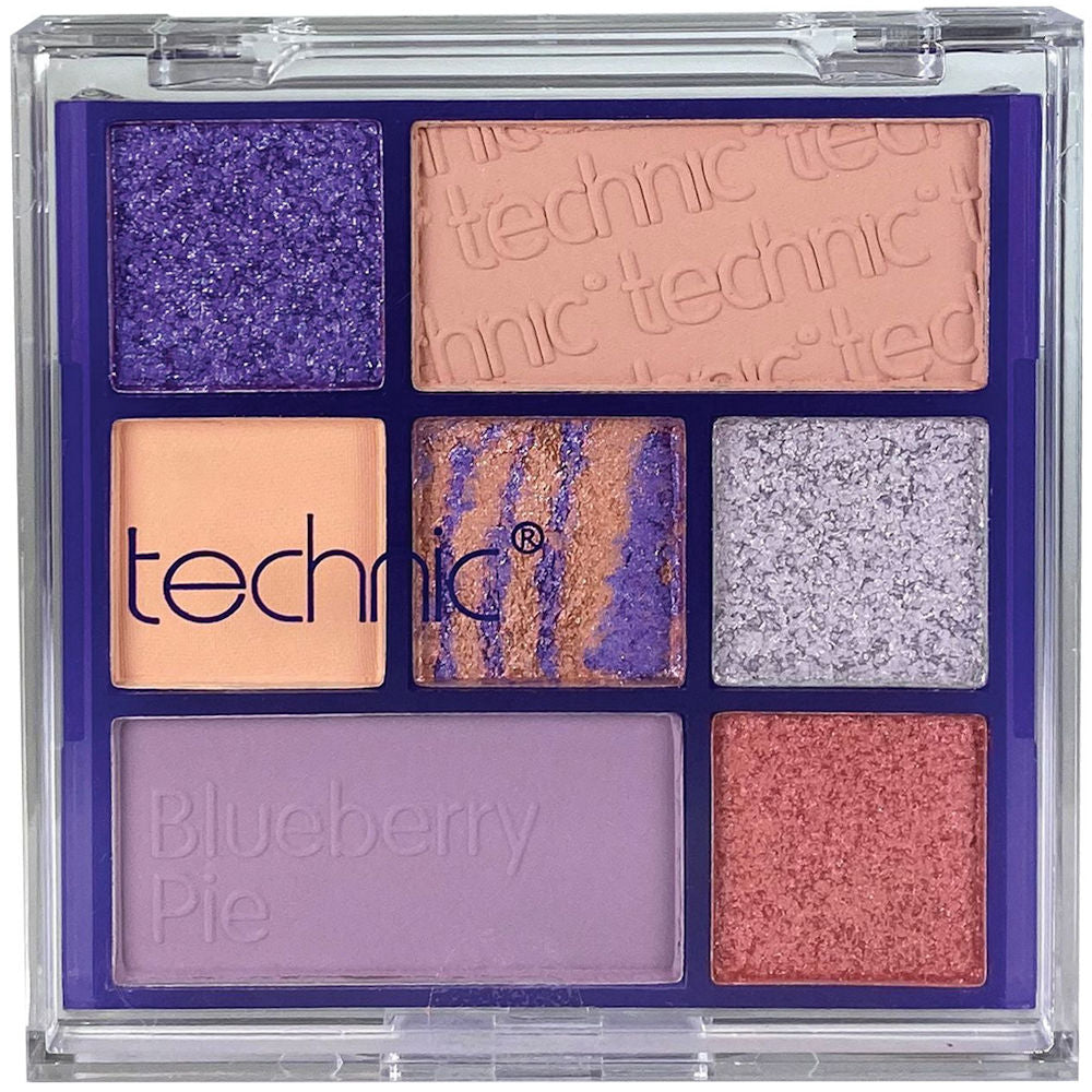 Technic Cosmetics 7 Colour Pressed Pigment Eyeshadow Palette - Blueberry Pie