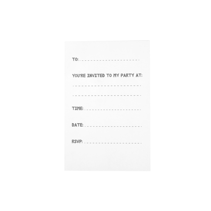 Unicorn Party Invites & Envelopes - 16 Pack