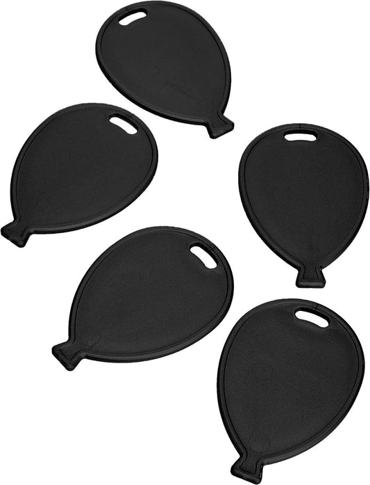 20 Black Plastic Balloon Shaped Weights